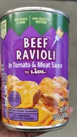 Beef Ravioli in Tomato and Meat Sauce