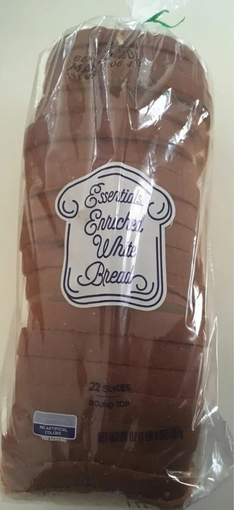 Essentials enriched white bread, white
