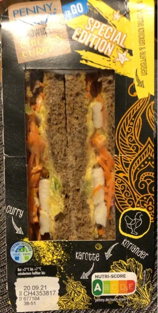 Sandwich Chicken Curry