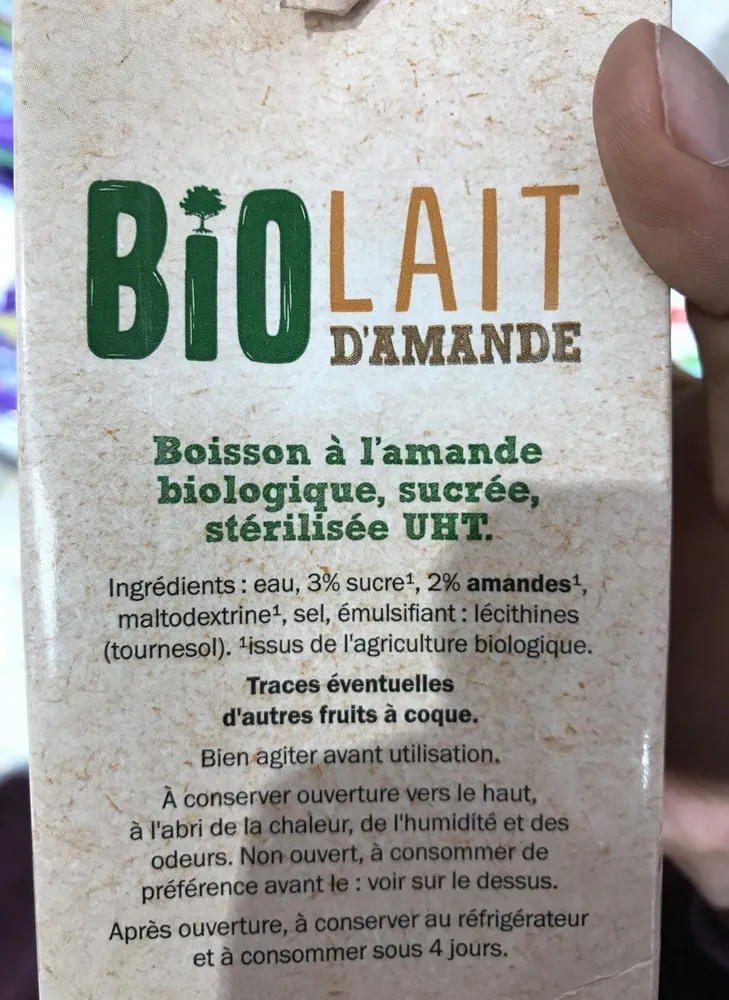 Lait d'Amande Bio