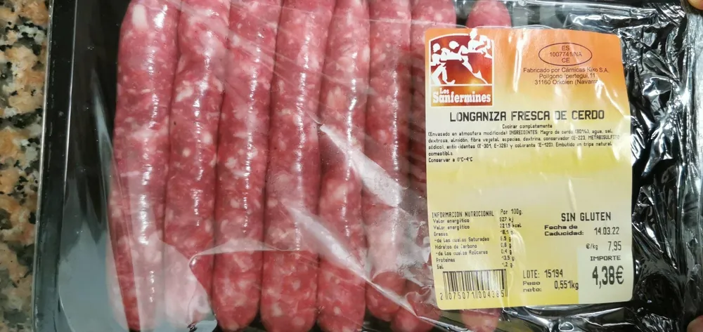 Longaniza fresca de cerdo