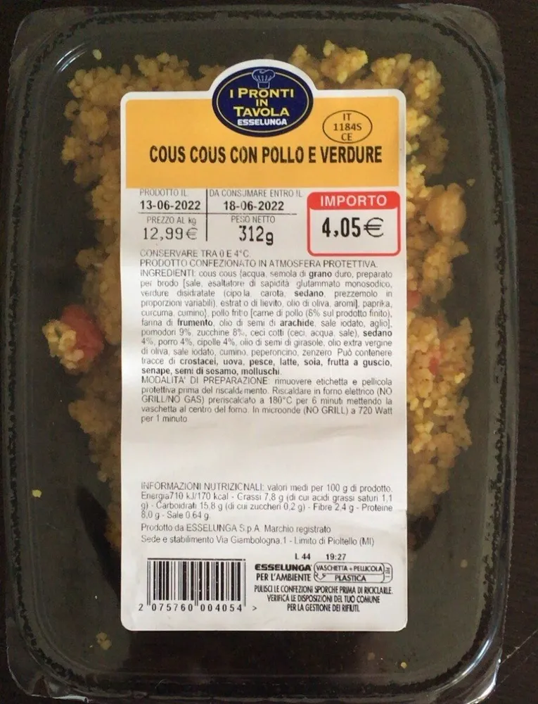 Cous cous pollo e verdure