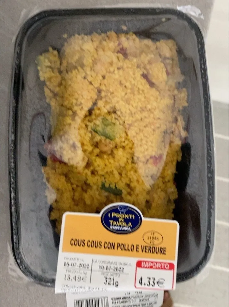 Cous cous pollo e verdure