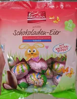 Gefüllte Schokoladen-Eier Milchcreme Erdbeergeschmack