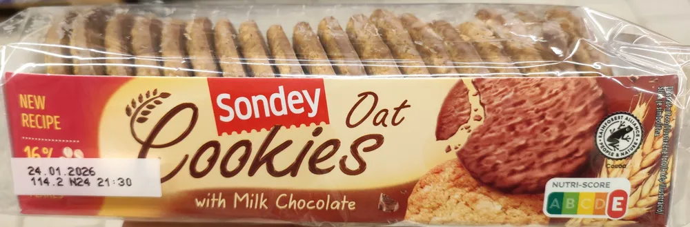 Oat cookies milk chocolate