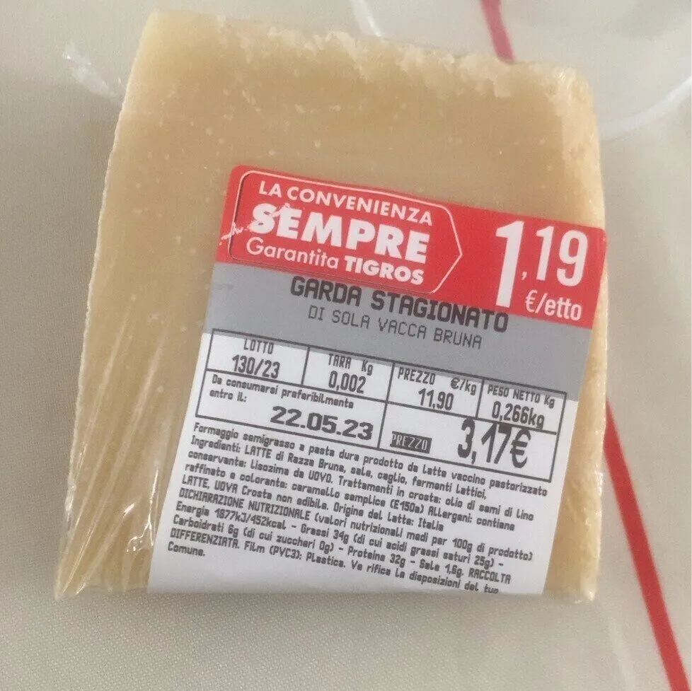 Garda stagionato di sola vacca bruna
