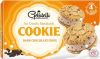Ice cream sandwich cookie dark chocolate chips