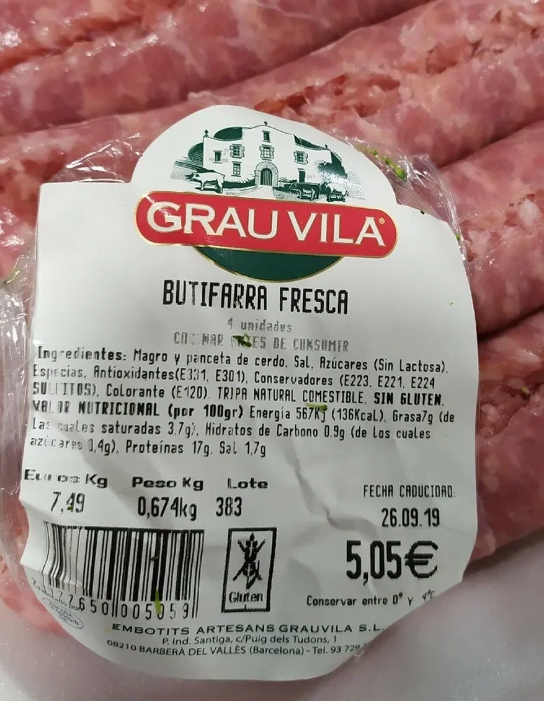 Butifarra fresca