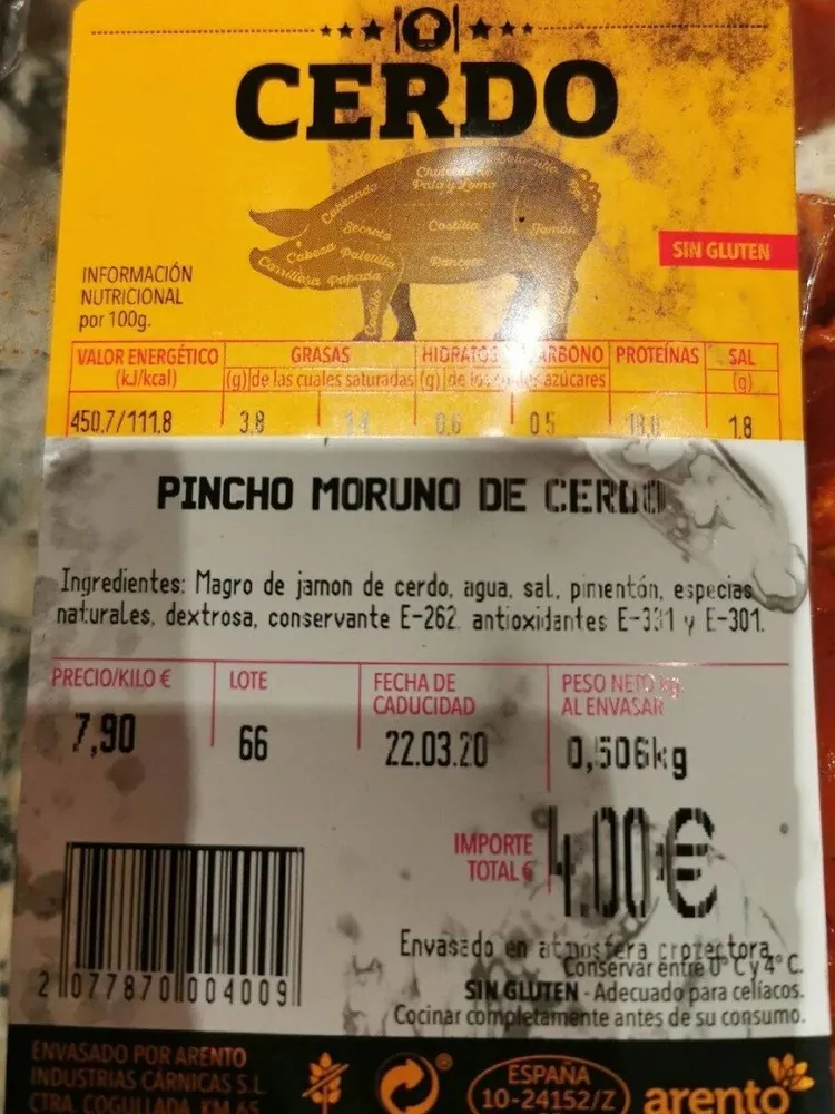 Pincho moruno de cerdo