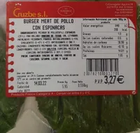 Burguer meat de pollo con espinacas