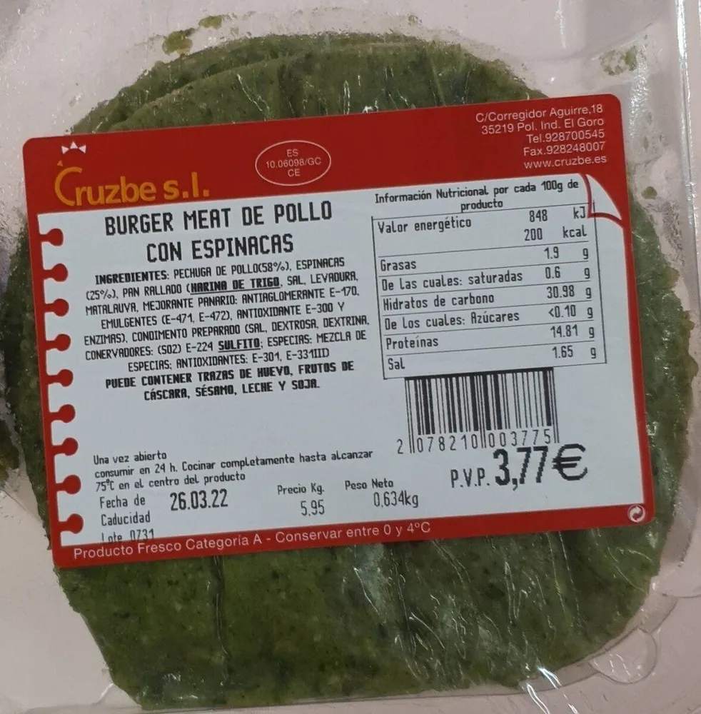 Burger meat de pollo
