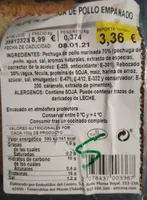 Filete de pechuga de pollo empanado