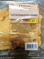 Filete de pechuga de pollo empanada