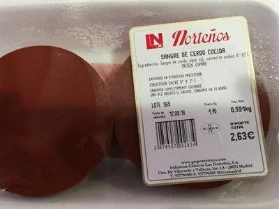 Sangre de cerdo cocida