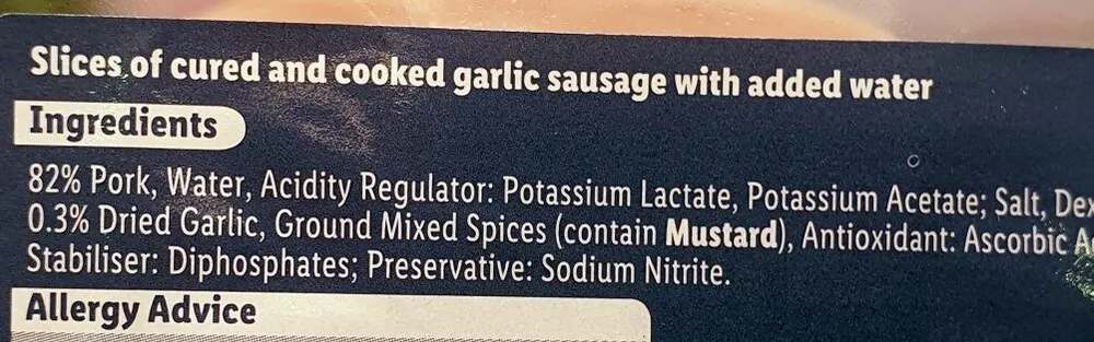 Garlic sausage