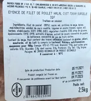 Emince de filet poulet halal cuit tikka surgele iqf