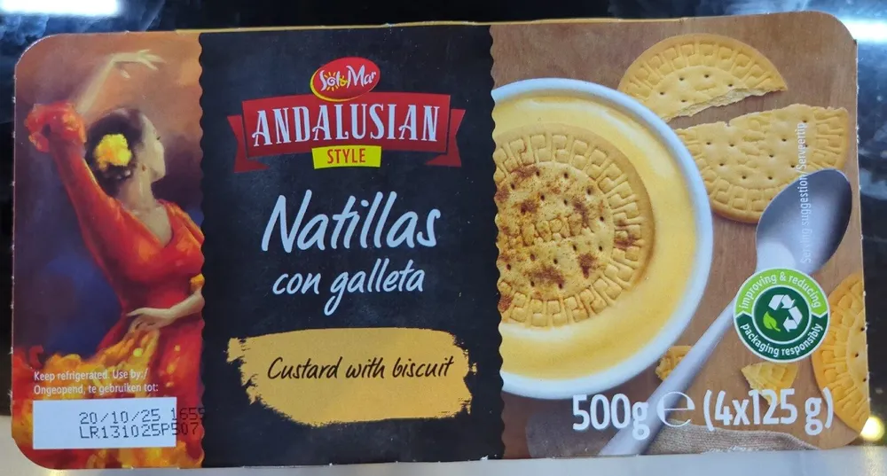 Natillas con galleta