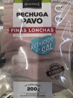 Pechuga pavo finas lonchas Reducido sal