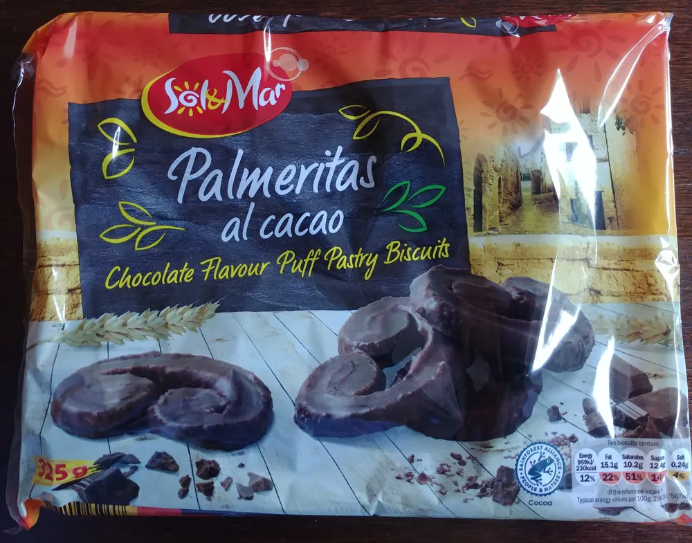 Palmeritas al cacao