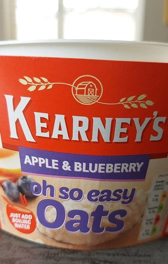 Apple and blueberry oh so easy oats