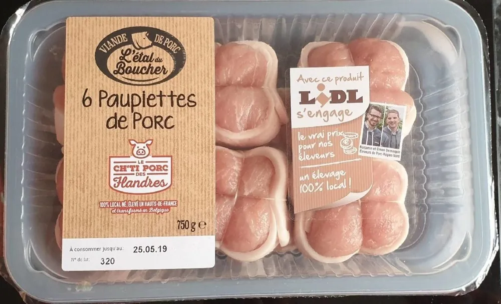 6 paupiettes de porc