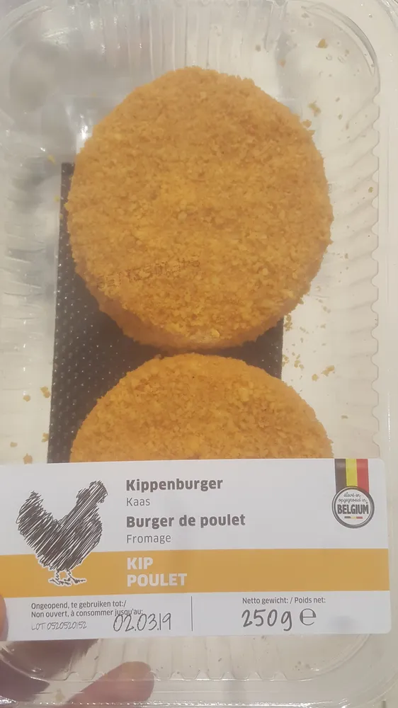 Burger de poulet fromage