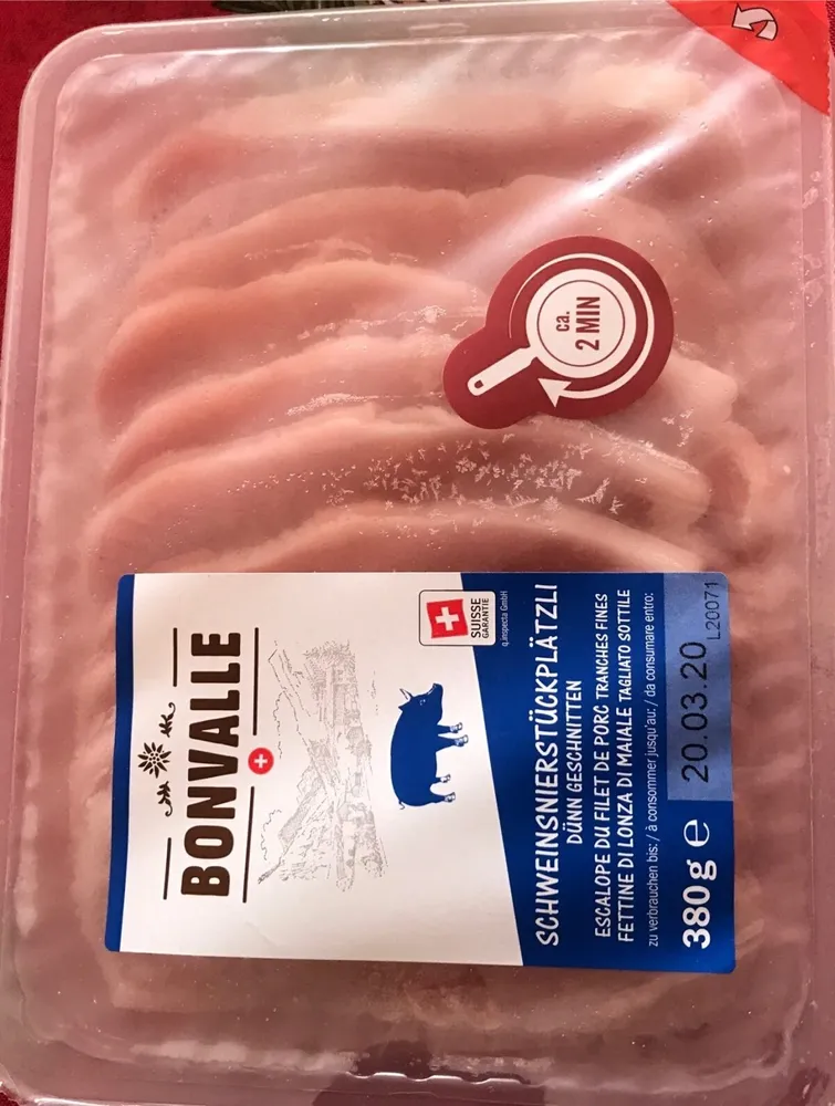 Escalope du filet de porc