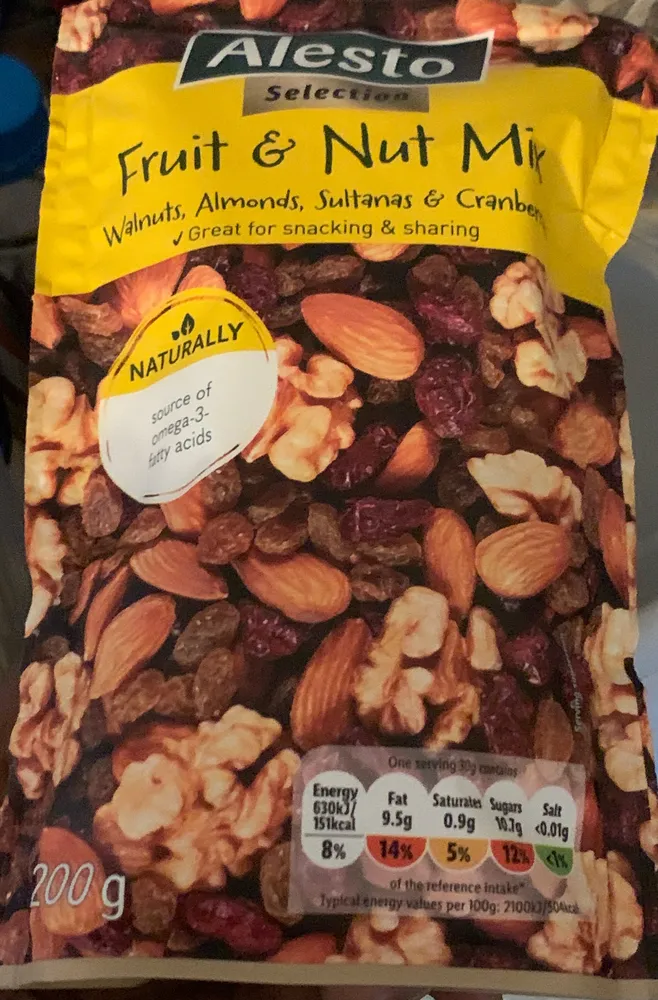 Mixed fruit and nut