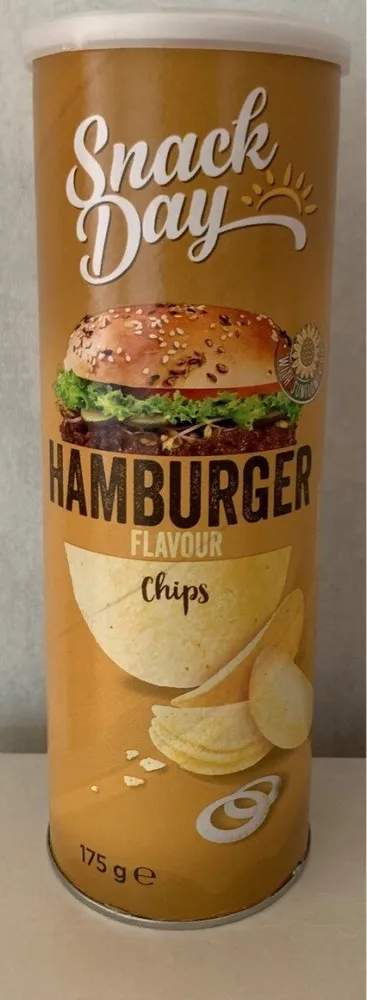 Snack day chips hamburger