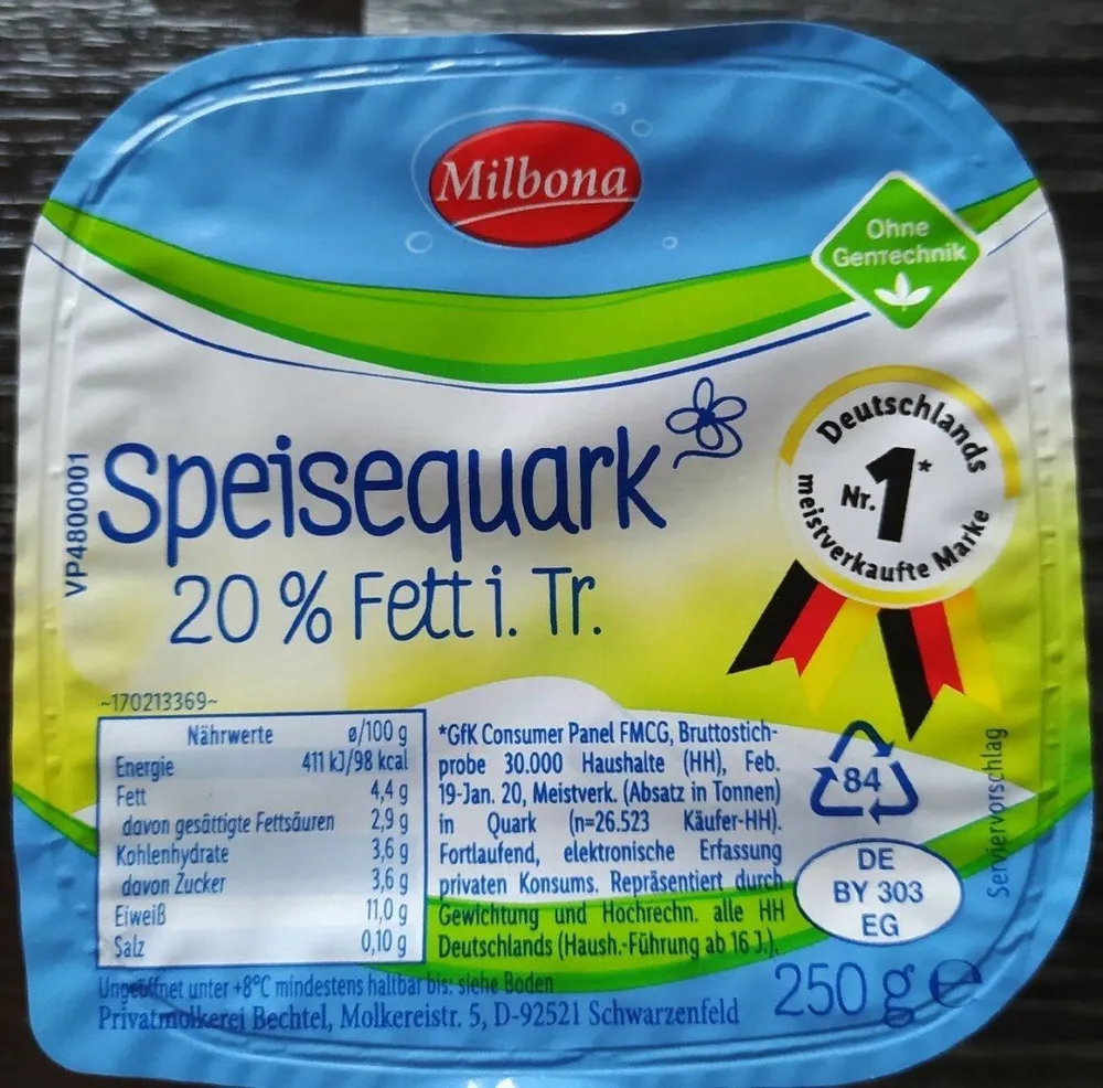 Speisequark 20% Fett i. Tr.