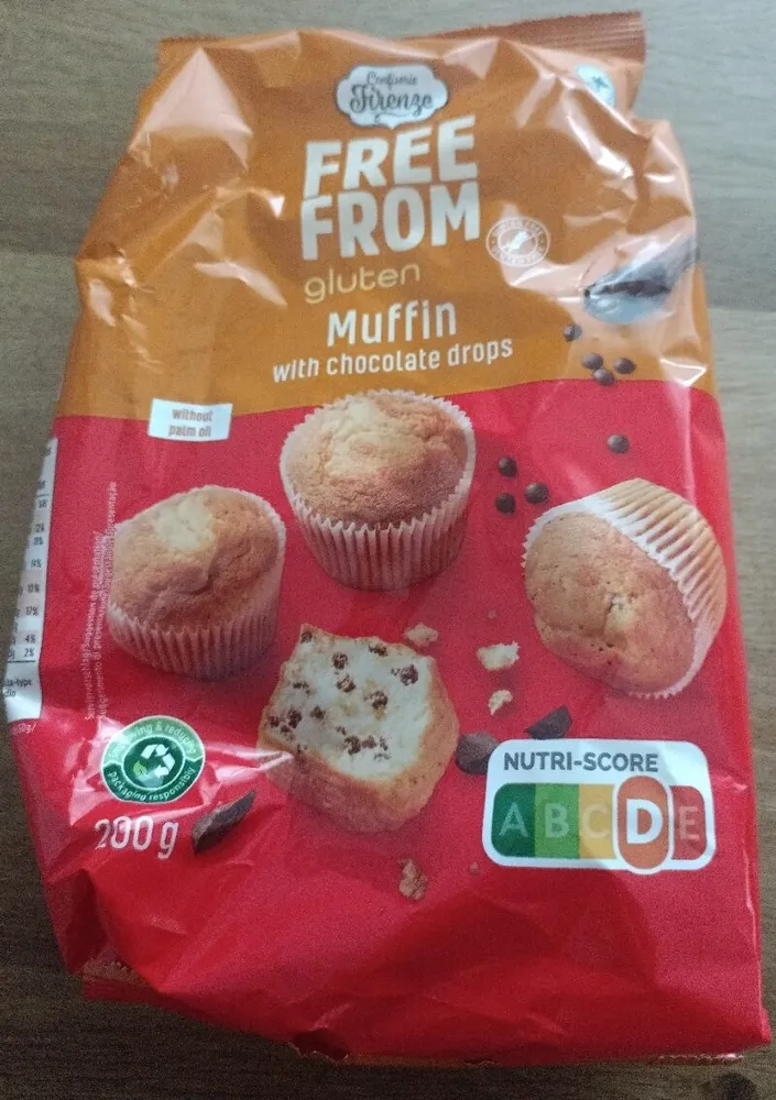 FREE FROM gluten Muffin with chocolate drops