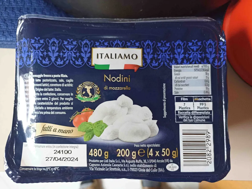 Nodini di mozzarella