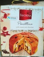Panettone with cream and chocolate