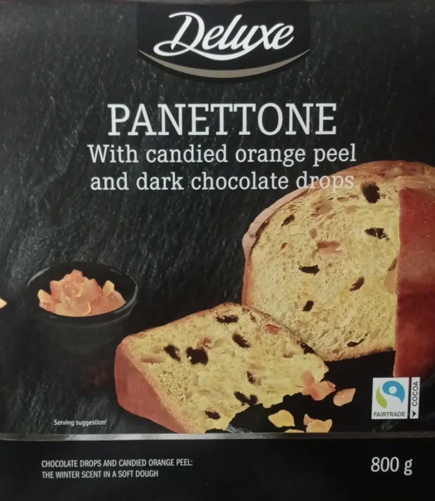 Panettone con scorze d'arancia e cioccolato fondente