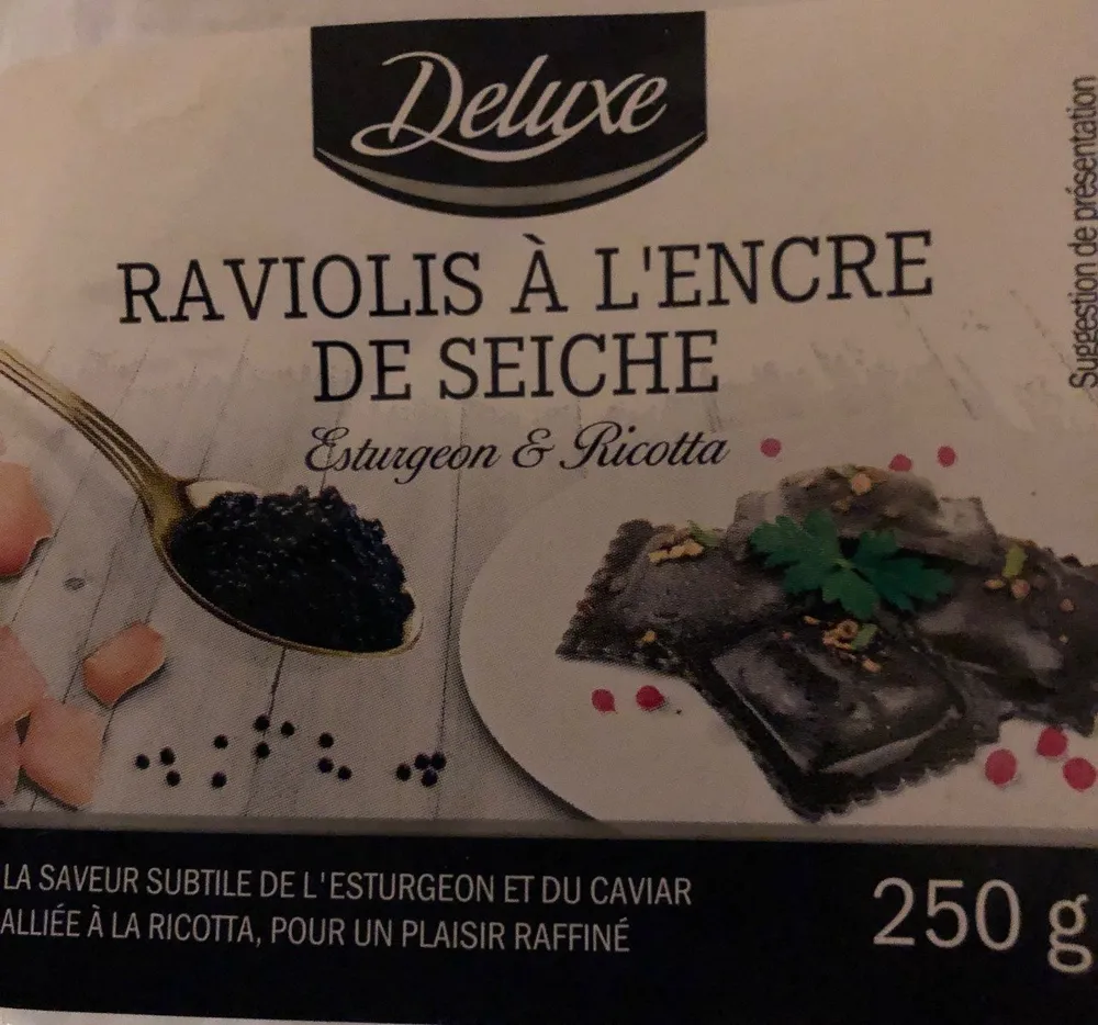 Raviolis à l'encre de seiche