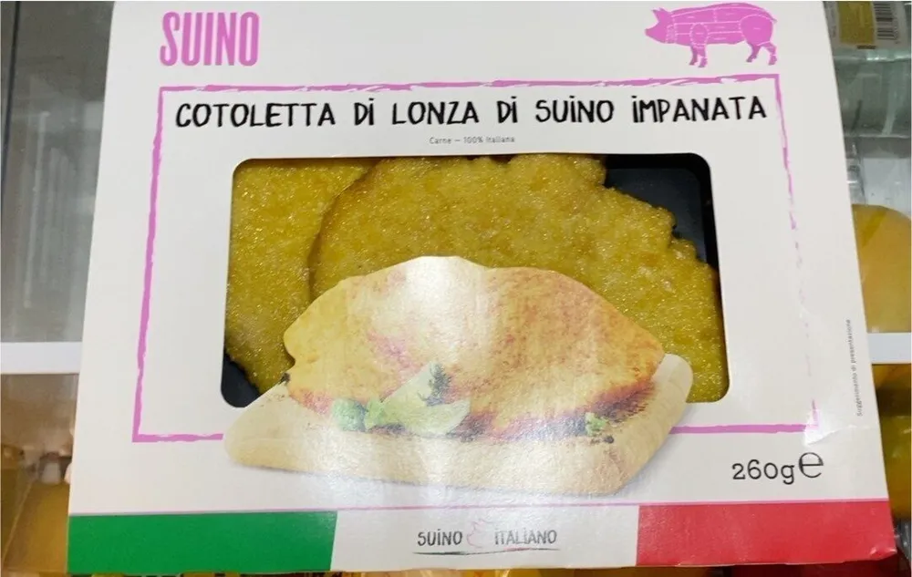Cotoletta di lonza di suino impanata