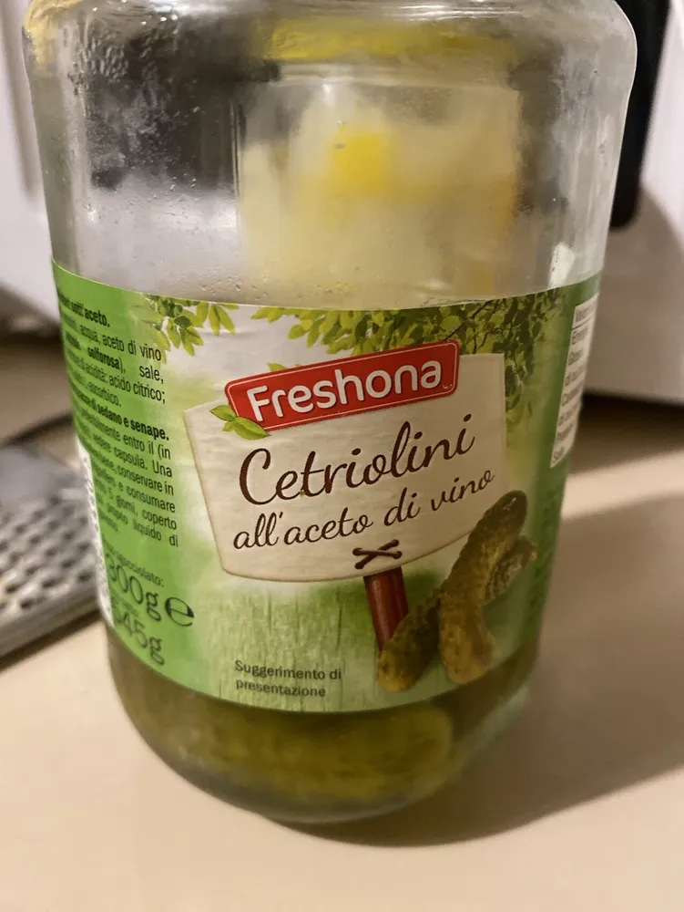 Cetriolini all'aceto di vino