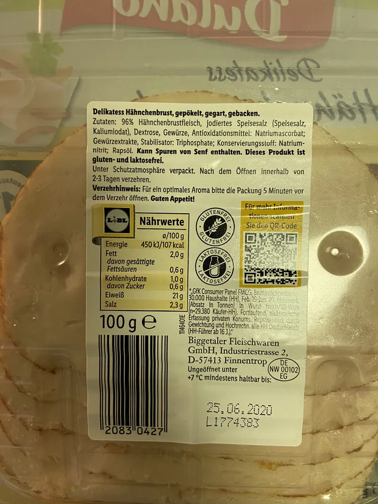 Delikatessen Hähnchenbrust