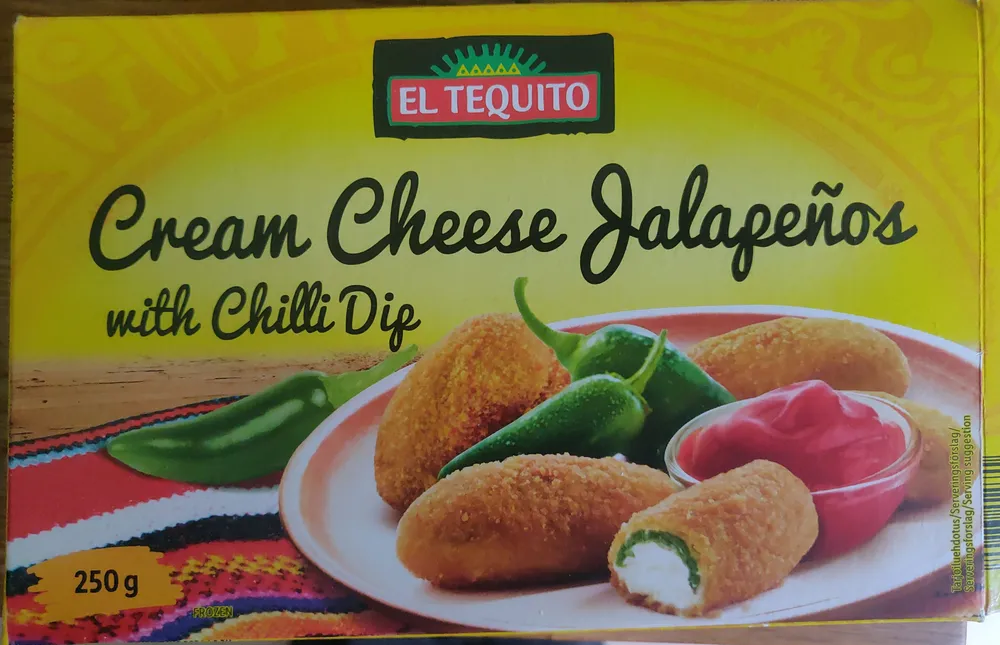 El Tequito Cream Cheese Jalapeños with Chili Dip
