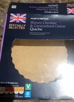 Mature cheddar cam onion quiche