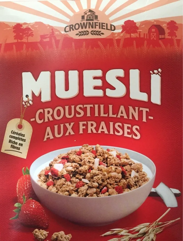 Muesli croustillant aux fraises