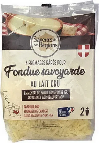 Fromages râpés pour Fondue Savoyarde