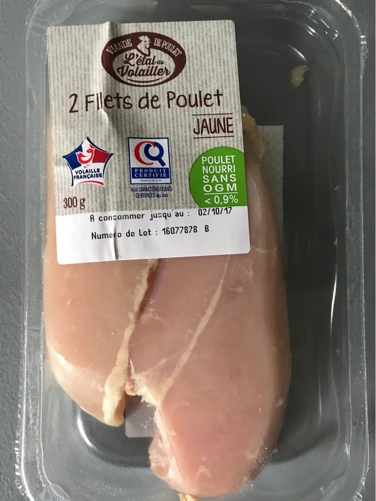 2 Filets de Poulet Jaune