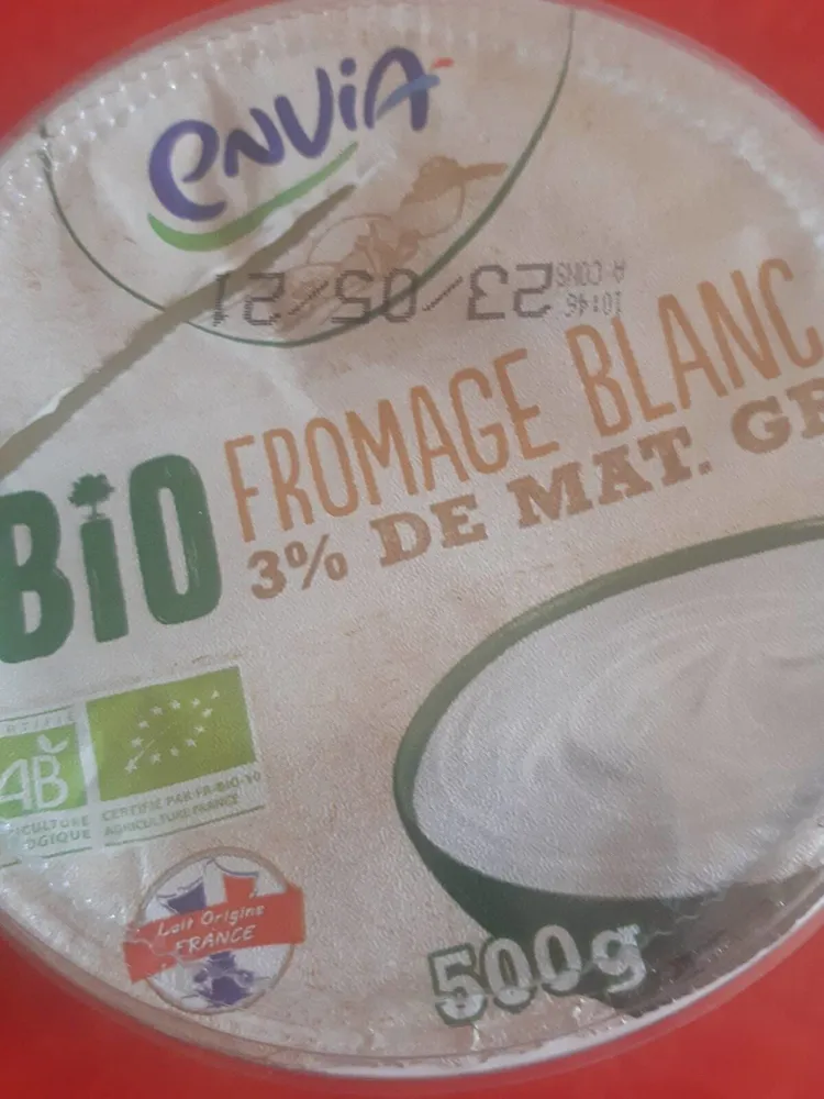 ENVIA FROMAGE BLANC BIO 3% DE MATIÈRES GRASSES DE CHEZ LIDL