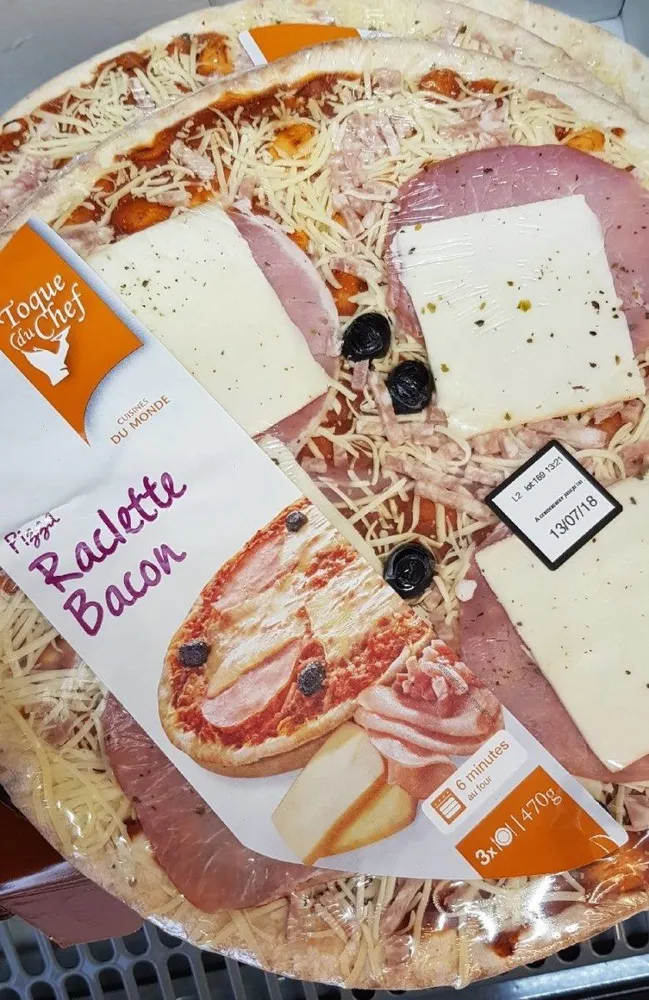 Pizza raclette bacon