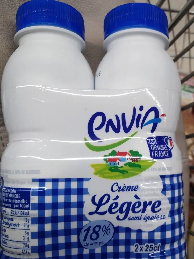 Crème légère 18% Semi-épaisse