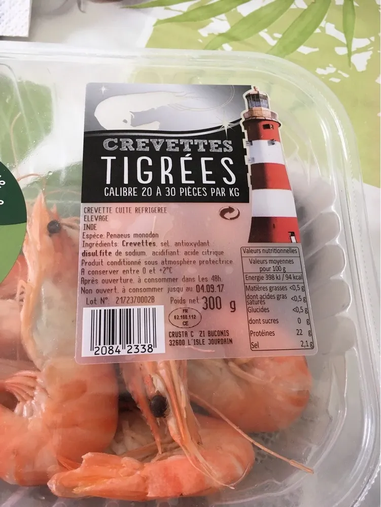 Crevettes tigrées