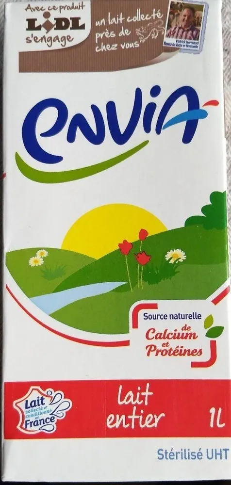 Lait entier envia