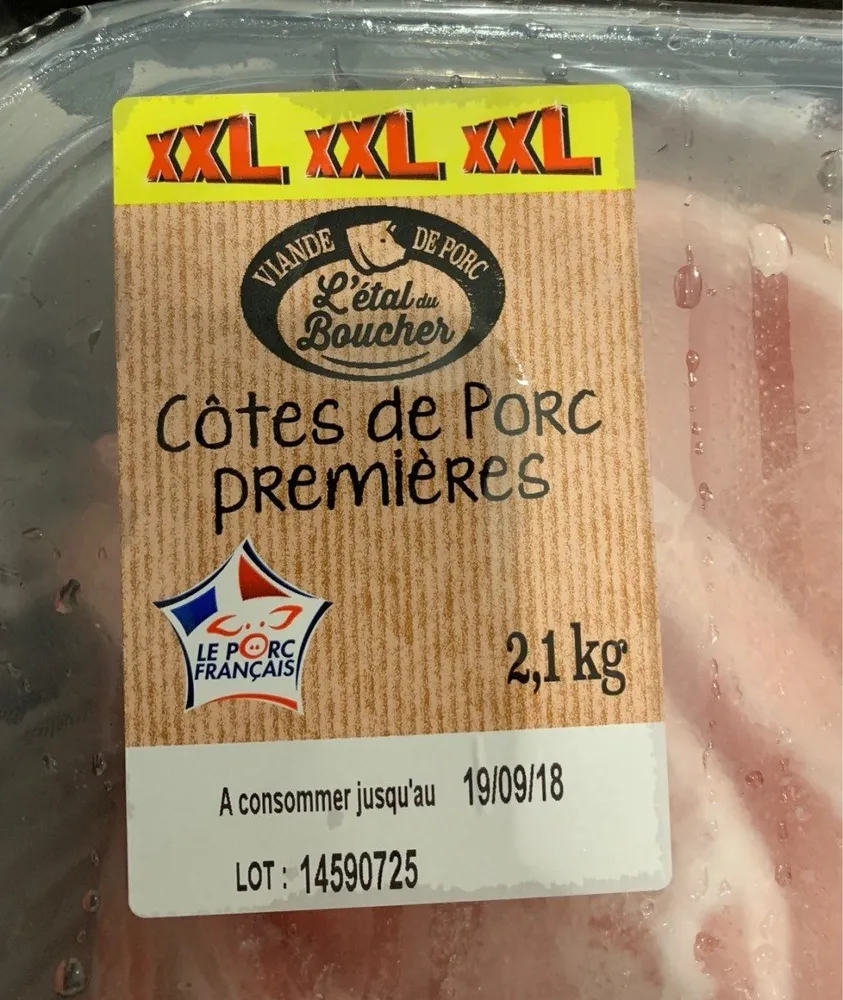 Cotes de porc premieres