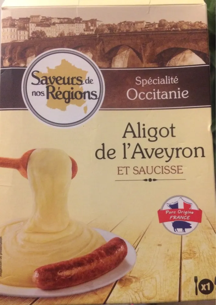 Aligot de l'aveyron et saucisse